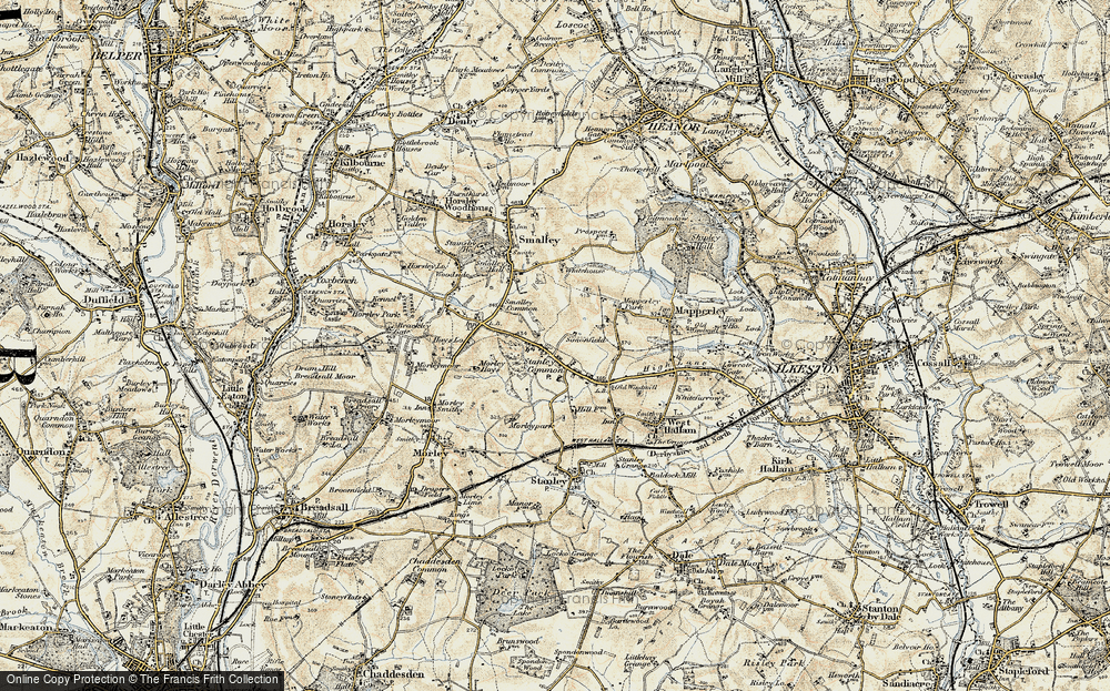 Old Map of Smalley Common, 1902-1903 in 1902-1903