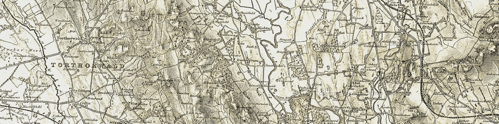 Old map of Smallholm in 1901-1904