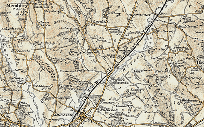 Old map of Smallridge in 1898-1899
