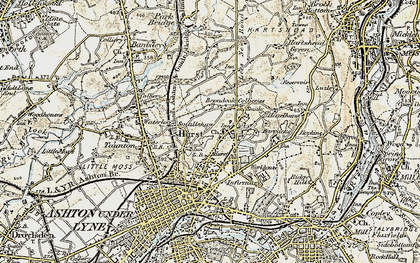 Old map of Hurst in 1903