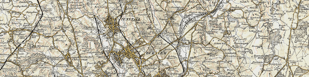 Old map of Smallthorne in 1902