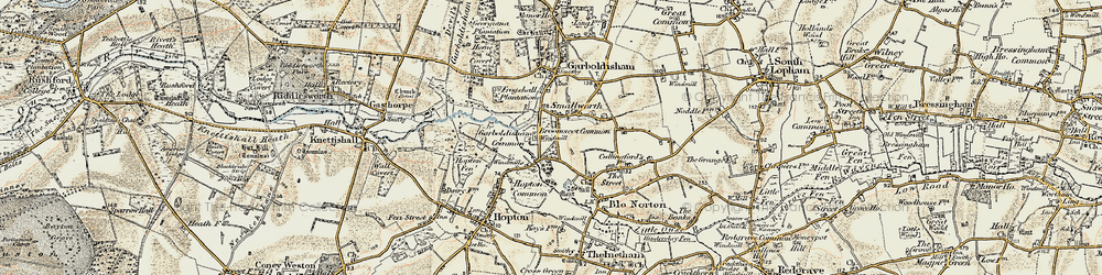Old map of Smallworth in 1901