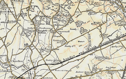 Old map of Smannell in 1897-1900