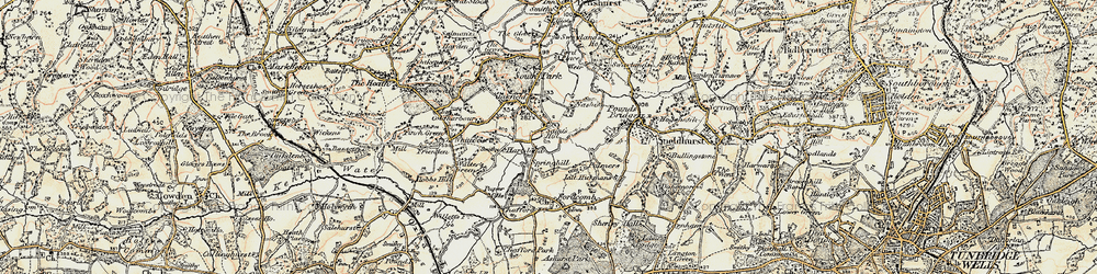 Old map of Smart's Hill in 1897-1898