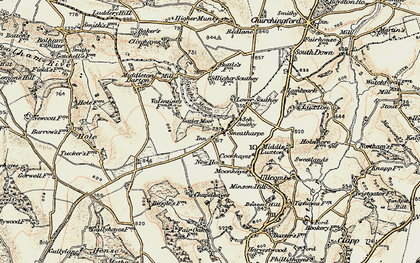 Old map of Smeatharpe in 1898-1900