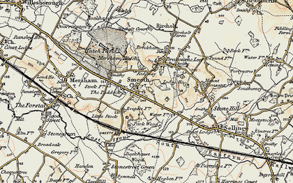 Old map of Smeeth in 1897-1898