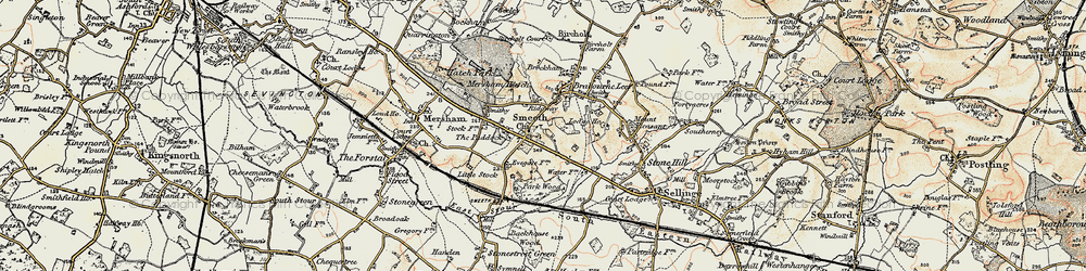 Old map of Smeeth in 1897-1898