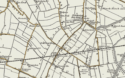 Old map of Smeeth, The in 1901-1902