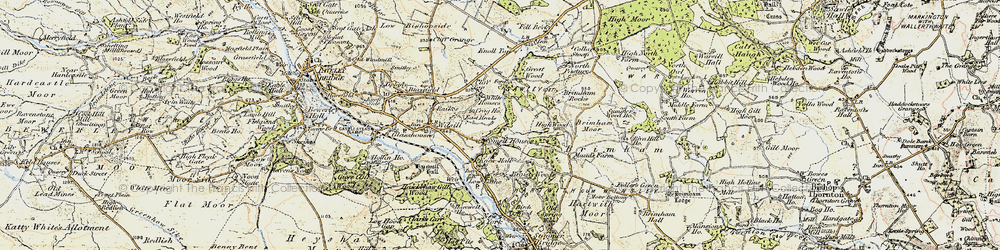 Old map of Smelthouses in 1903-1904