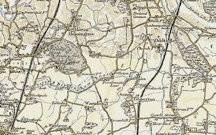 Old map of Smite Hill in 1899-1902