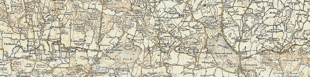 Old map of Benbow Pond in 1897-1900