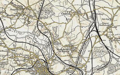 Old map of Smithies in 1903