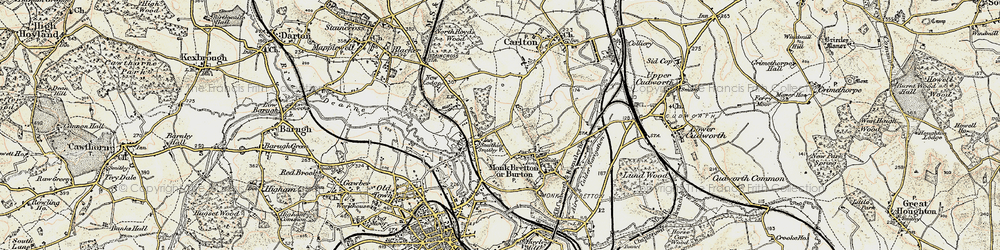 Old map of Smithies in 1903