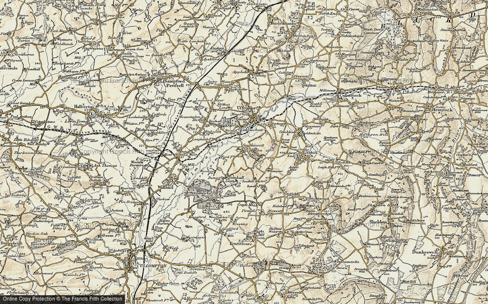 Old Map of Smithincott, 1898-1900 in 1898-1900