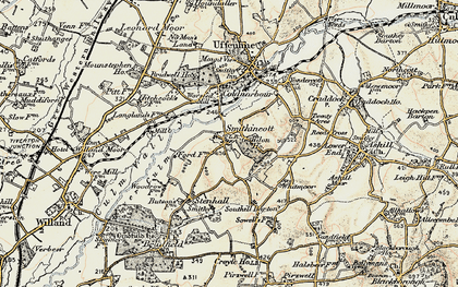 Old map of Smithincott in 1898-1900