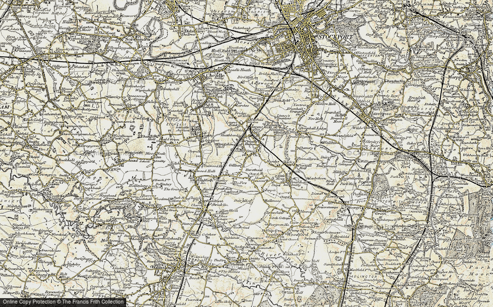Old Map of Smithy Green, 1902-1903 in 1902-1903