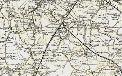 Old map of Smithy Green in 1902-1903