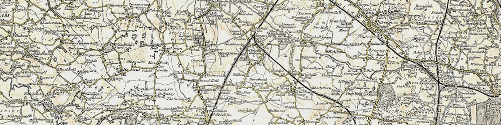 Old map of Smithy Green in 1902-1903