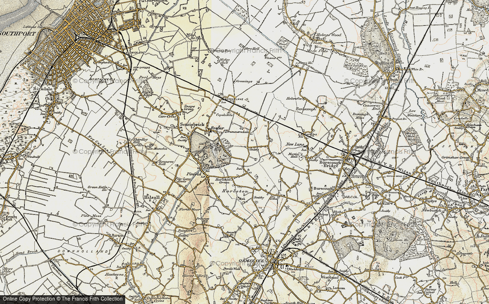Old Map of Smithy Lane Ends, 1902-1903 in 1902-1903