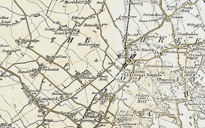 Old map of Smokey Row in 1898