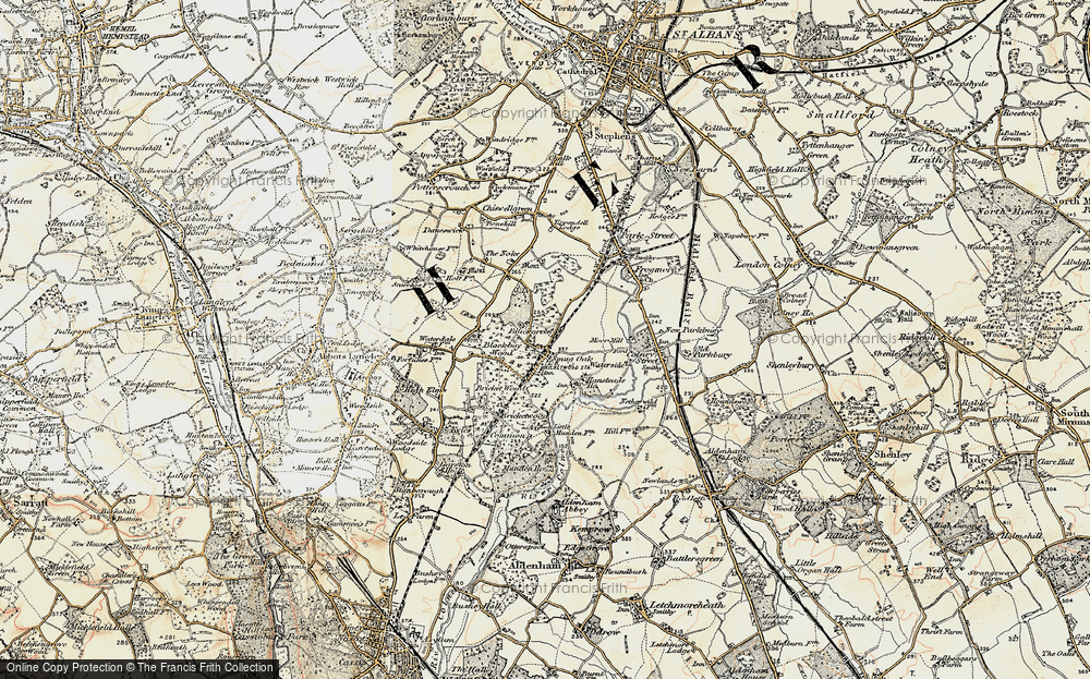 Old Map of Smug Oak, 1897-1898 in 1897-1898