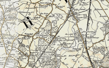 Old map of Smug Oak in 1897-1898