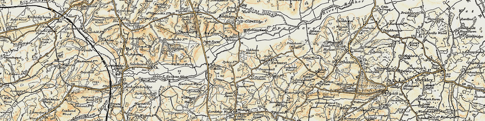 Old map of Snagshall in 1898