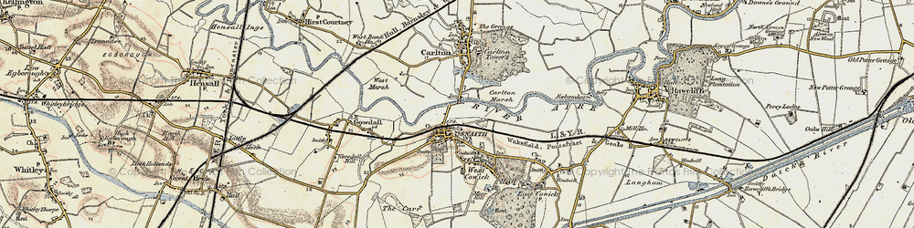 Old map of Snaith in 1903