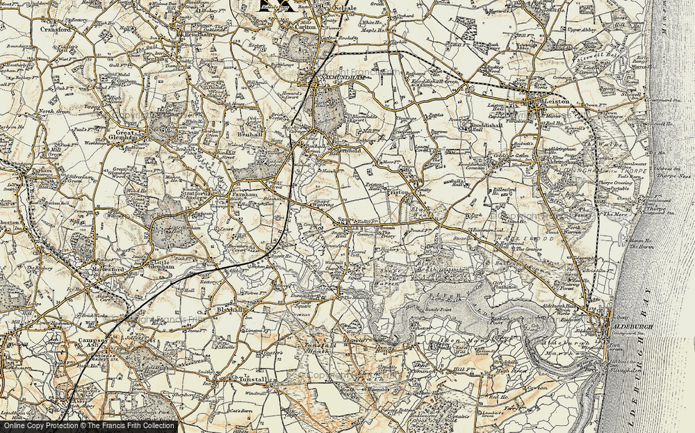 Old Map of Snape, 1898-1901 in 1898-1901