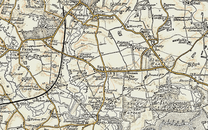 Old map of Snape in 1898-1901