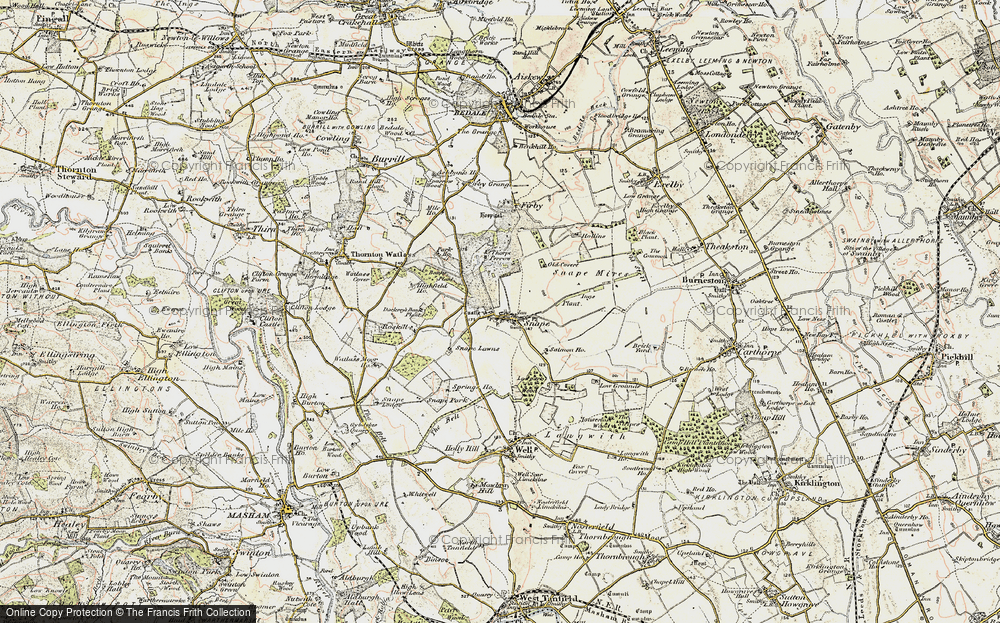 Old Map of Historic Map covering Bogs Plantn in 1903-1904