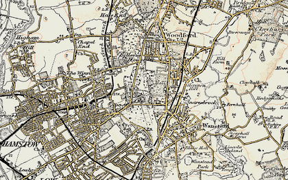 Old map of Snaresbrook in 1897-1898