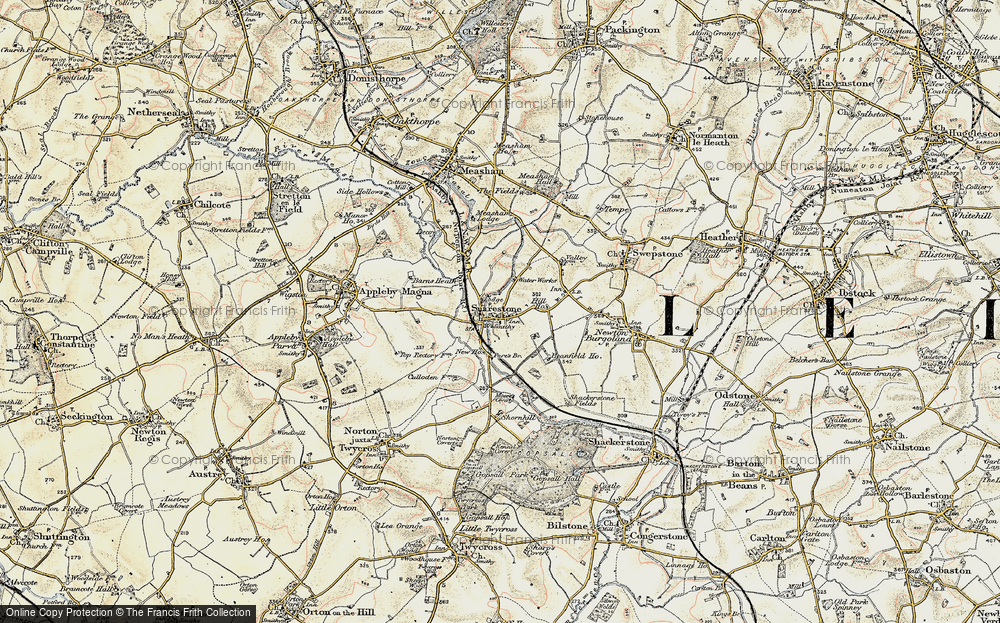 Old Map of Snarestone, 1902-1903 in 1902-1903