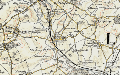 Old map of Snarestone in 1902-1903