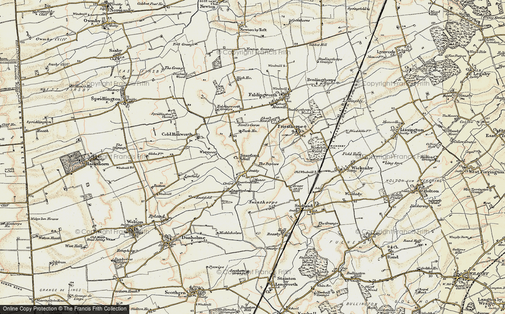 Old Map of Snarford, 1902-1903 in 1902-1903