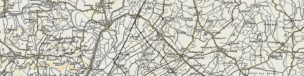 Old map of Appledore Sta in 1898