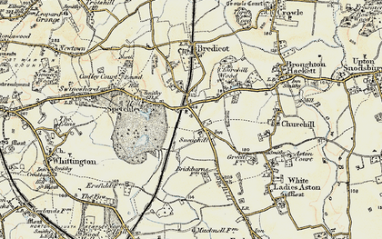 Old map of Bredicot in 1899-1901