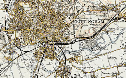 Old map of Sneinton in 1902-1903