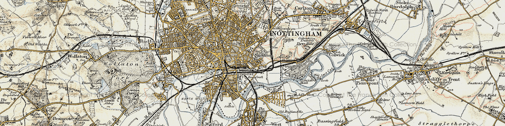 Old map of Sneinton in 1902-1903