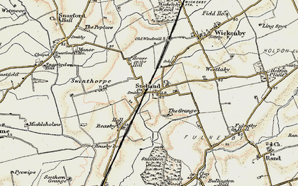 Old map of Snelland in 1902-1903