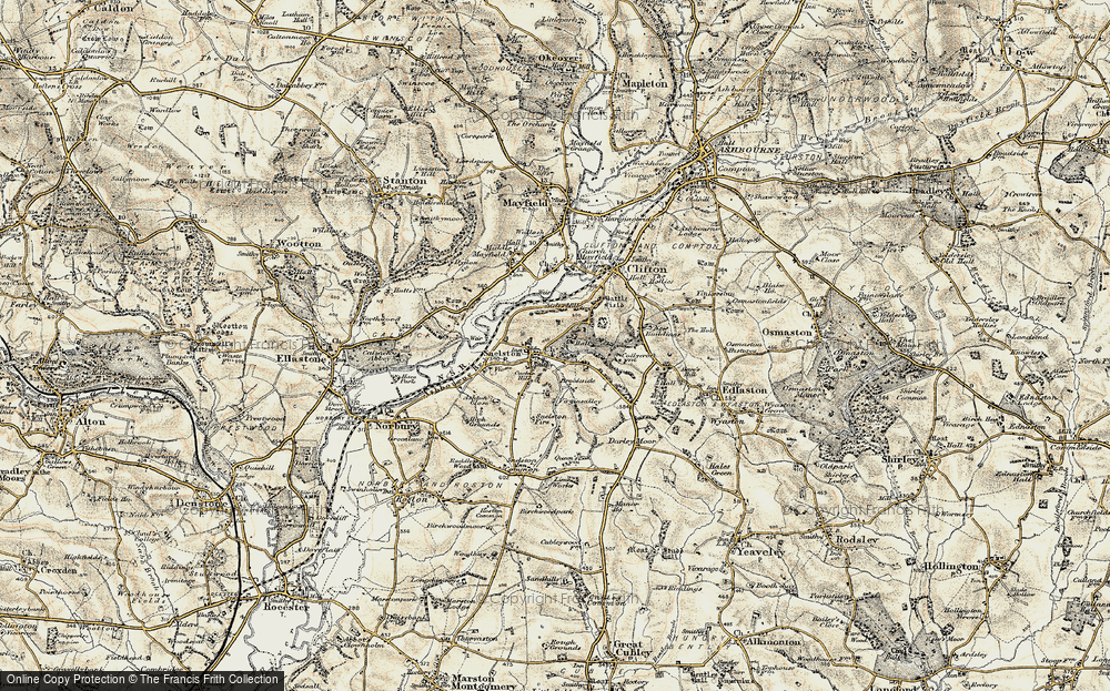 Old Map of Historic Map covering Ashton Close in 1902