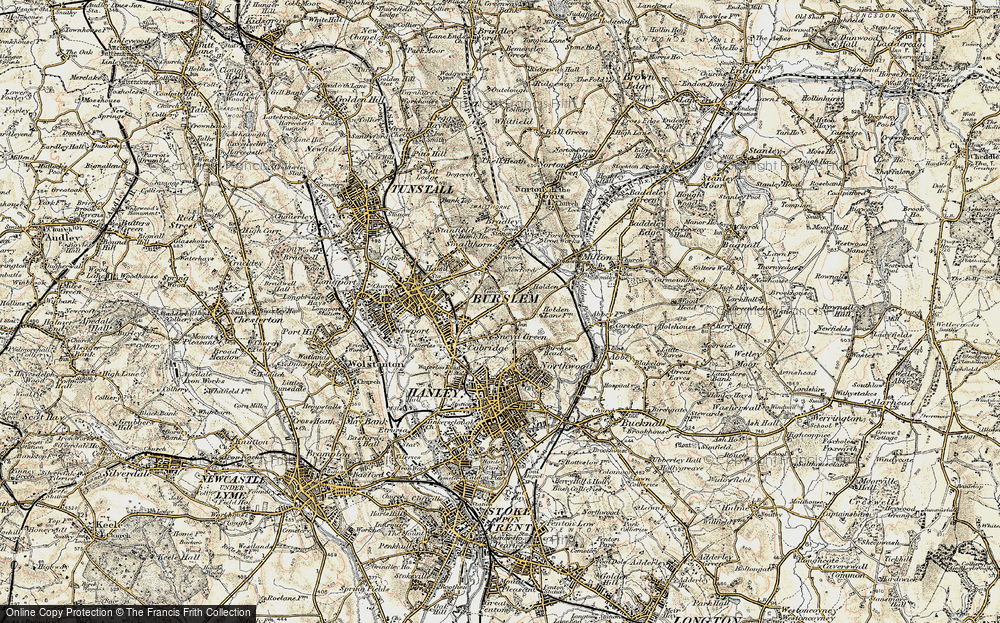 Old Map of Sneyd Green, 1902 in 1902
