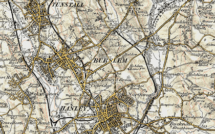 Old map of Sneyd Green in 1902