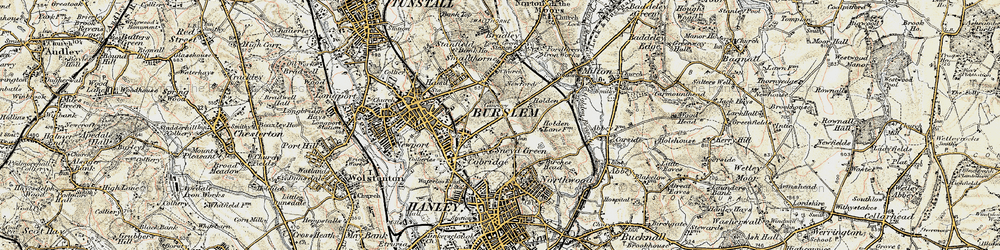 Old map of Sneyd Green in 1902