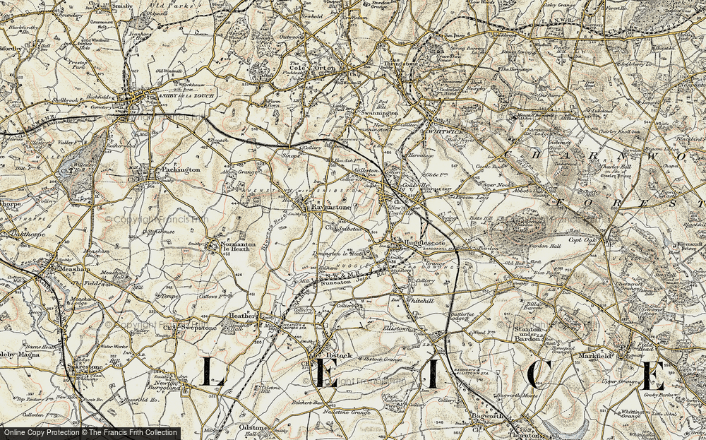 Old Map of Snibston, 1902-1903 in 1902-1903