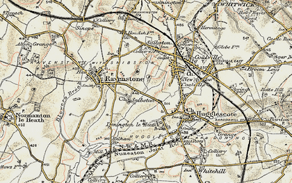 Old map of Snibston in 1902-1903