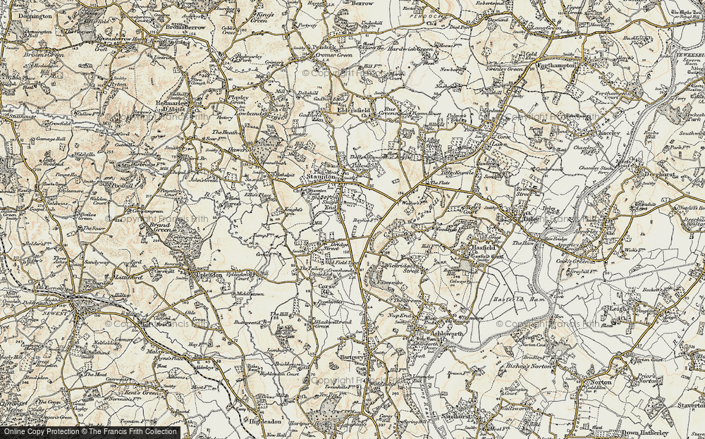 Old Map of Snig's End, 1899-1900 in 1899-1900