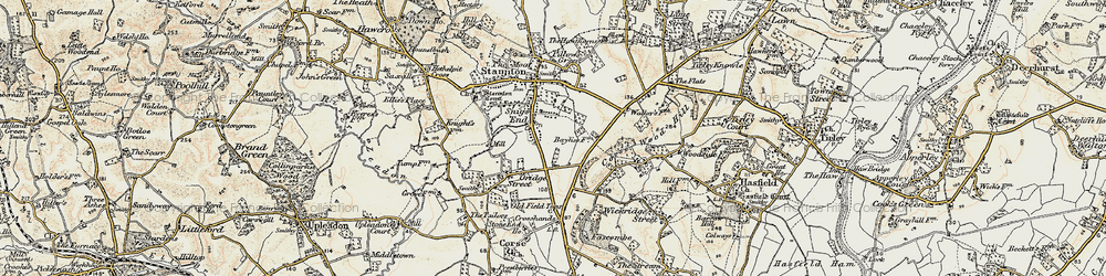 Old map of Snig's End in 1899-1900