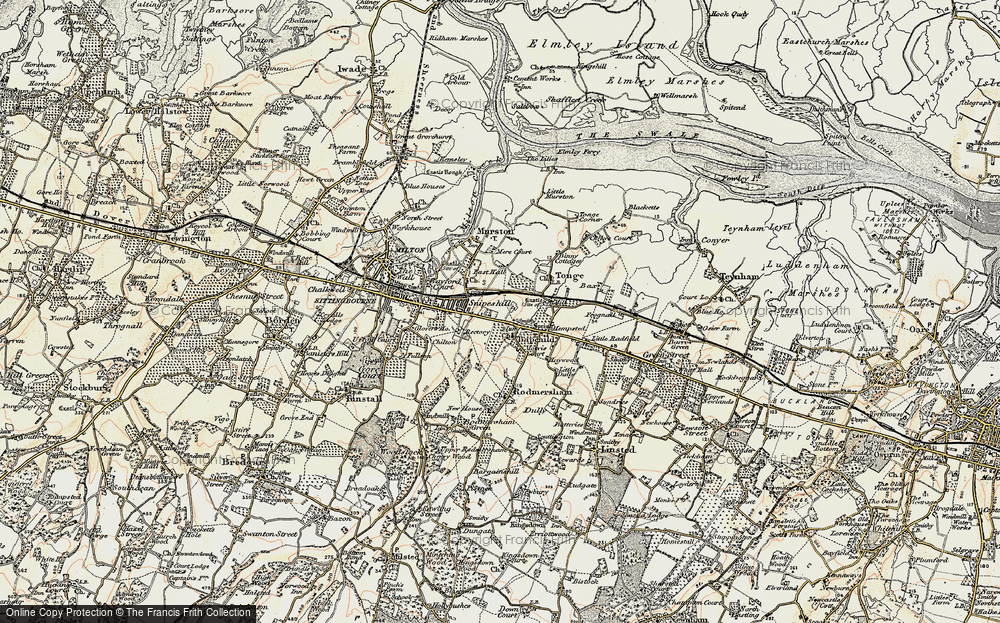 Old Map of Historic Map covering Bayford Ct in 1897-1898