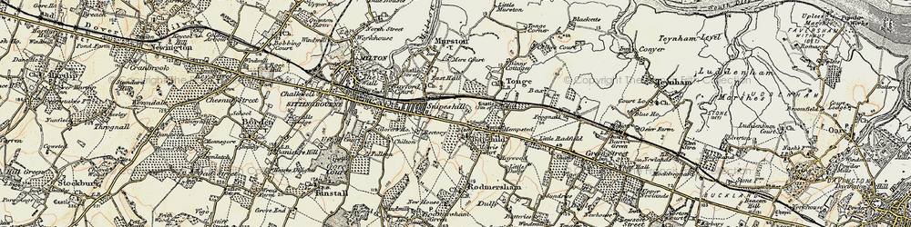 Old map of Snipeshill in 1897-1898